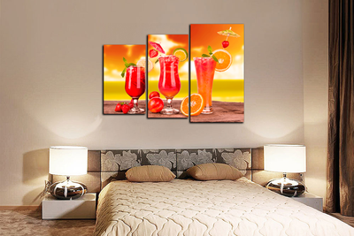 Модульная картина "Экзотический напиток"