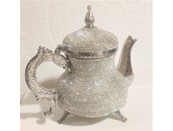 Заврочный чайник со стразами в серебре Турция арт.323-Т