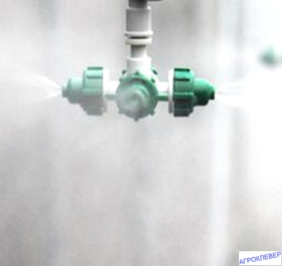 Туманообразователь  4 сопла  26,0 л/ч 2,5 бар разъем 6,0 мм, (зеленый)