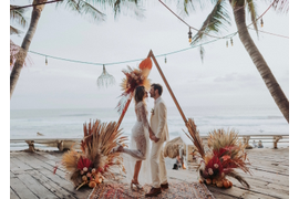 Red and Orange Made This Boho Wedding Come Alive!