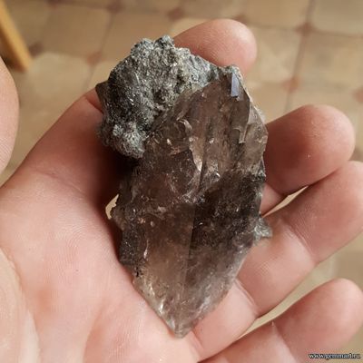 Дымчатый цварц (раухтопаз) с Хлоритом. 75*45*35 (ААА)