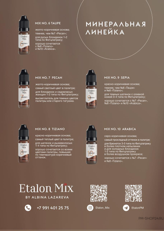 Минеральные пигменты для бровей Etalon Mix №10 Arabica в pm-shop24.ru