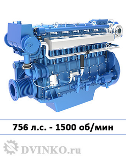 Судовой двигатель WHM6161C756-5 756 л.с. 1500 об/мин