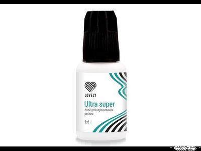 Клей чёрный Lovely "Ultra Super" для наращивания ресниц 5 мл | Лавли Ультра Супер