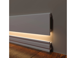 Напольный плинтус Decor-Dizayn DD723, для покраски, влагостойкий, ударопрочный, 2 метра