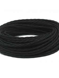 Провод витой в ретро стиле ПРВ 2х2.5 черный