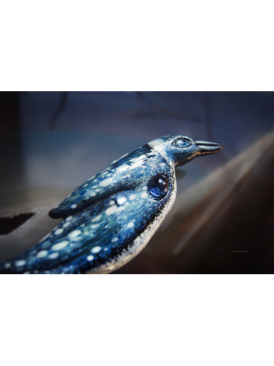 Волшебная брошь в виде пингвина с сапфиром &quot;Сердце Ванадис&quot;