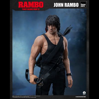 Джон Рэмбо в черном (Сильвестр Сталлоне)  - Коллекционная ФИГУРКА 1/6 scale John Rambo 2.0 (3Z03280W0) - Threezero