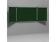 Доска для мела, магнитная BRAUBERG, 100х150/300 см, 3-х элементная, дополнительно линия/клетка, зеленая, ТЭ-300Мр