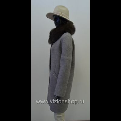 Российское пальто для женщин зимнее Арти мода Arti moda 1739 серое