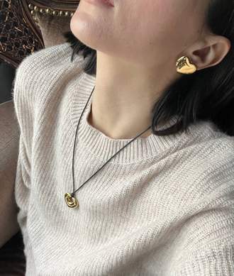 Серьги сердца позолота