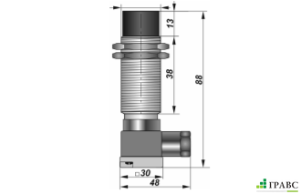 Индуктивный взрывозащищенный датчик SNI 19-10-D-K резьба М22х1,5