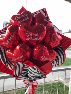 Букет "Сердца с комплиментами"