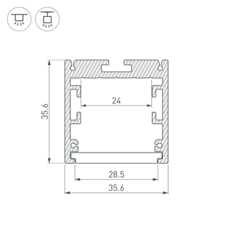 Профиль SL-ARC-3535-D3000-A45  (1180мм, дуга 1 из 8)