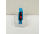 Часы наручные электронные силиконовый браслет, голубые (гарантия 14 дней)