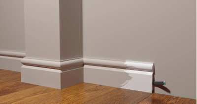 Напольный плинтус Decor-Dizayn DD137, для покраски, влагостойкий, ударопрочный, 2 метра