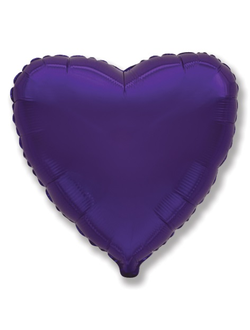 Шар (18''/46 см) Сердце, Фиолетовый