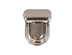 Замок-клапан LBZ -14 для сумки 32х26 мм цвет никель