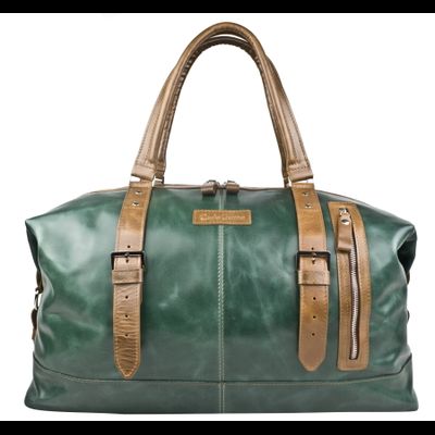 Кожаная дорожная сумка Campora Premium dark green (арт. 
4019-11)