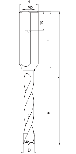 Глухое монолитное сверло FABA WN-41