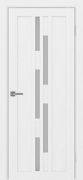Межкомнатная дверь "Турин-551" белый монохром (стекло сатинато)