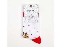 Носочки женские Рождественский олень (разм.37-40)