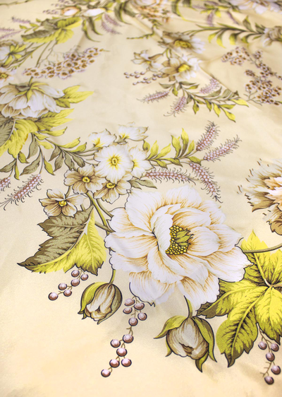 Павловопосадский платок Белый танец 1455-2