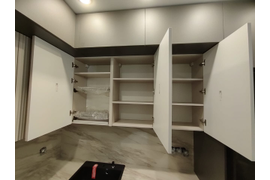 Кухня софт серый