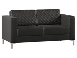 Диван Everprof Aston двухместный Экокожа Черный