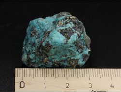 Бирюза с пиритом, США, Аризона (31*26*23 мм, 27 г) №36335