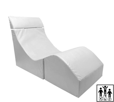 Терапевтическое релаксирующее кресло Кубик Малый - L50xB30xH40 белый, винилискожа DNN