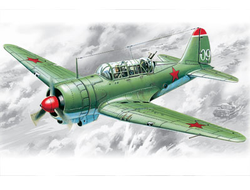 Сборная модель: (ICM 72081) Советский легкий бомбардировщик СУ-2