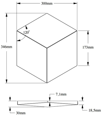 Декоративная стеновая 3D панель из полиуретана Orac Decor - Modern- (Орак Декор - Модерн) W105 ROMBUS