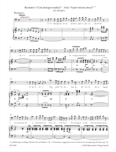 Mozart Concert Arias for Bass