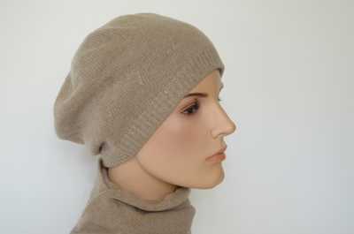 Женский берет из кашемира и кашемировый шарф Италия Визио фото