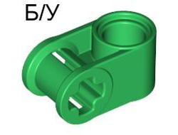 ! Б/У - Technic, Axle and Pin Connector Perpendicular, Green (6536 / 4107766 / 4173665 / 4281196 / 6439555) - Б/У