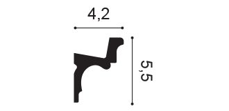 Карниз C323 - 5,5*4,2*200см