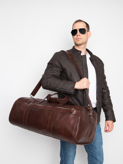 Кожаный портплед / дорожная сумка Milano Premium 
brown (арт. 4035-53)