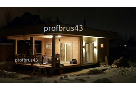 Баня из клееного бруса, 185х200 мм, Московская область, декабрь 2016