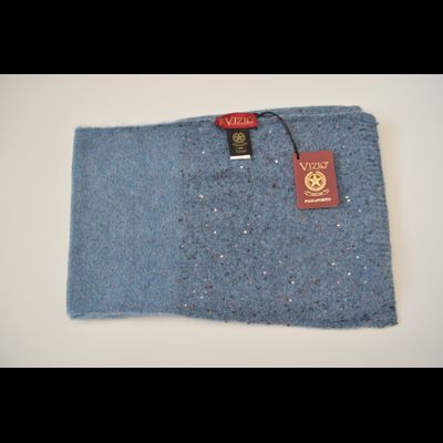 Vizio шарф Италия вязаный лазурного цвета