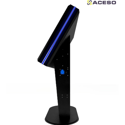 Терминал информационный «Tactile-VERT-1(43)D», тактильно-сенсорный, со стандартным ПО, с кнопкой вызова помощи и станцией для подзарядки, с индукционной системой, М5