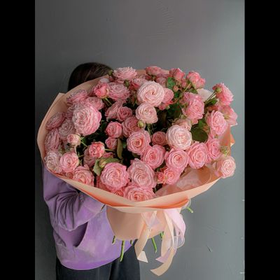 Букет пионовидных роз (15 веток)