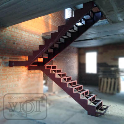 мк №8. металлокаркас грунтованный. двойной косоур под зашивку (лазерная резка).