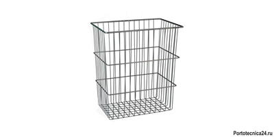 Корзина для бумаги, открытая, нерж.  сталь, 35 л