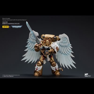 Сангвинарный гвардеец Кровавых Ангелов (Warhammer 40k) - КОЛЛЕКЦИОННАЯ ФИГУРКА 1/18 Blood Angels Sanguinary Guard with Sword 1 (JT6298) - JOYTOY