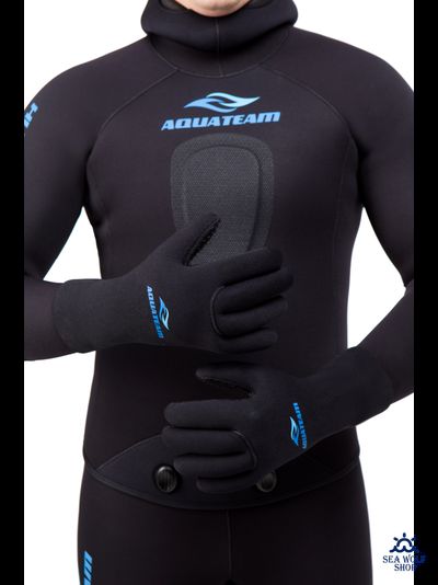 Перчатки неопреновые 7мм AquaTeam Hunter рез.точки р.M