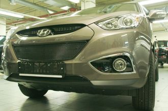 Сетка на бампер внешняя для HYUNDAI ix35 2010->, 2 шт., черн., 15 мм ( 01-250310-15B )