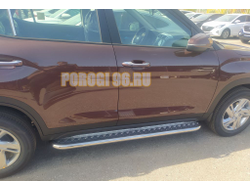 Пороги с накладным листом d53 для Hyundai Creta 2021-