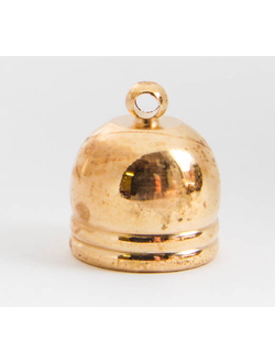 Колпачки- концевики ,  золото  оранжевое, 10х14 мм