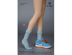 Женские носки (голубые) 1/6 Classic socks (SA032B) - SA Toys